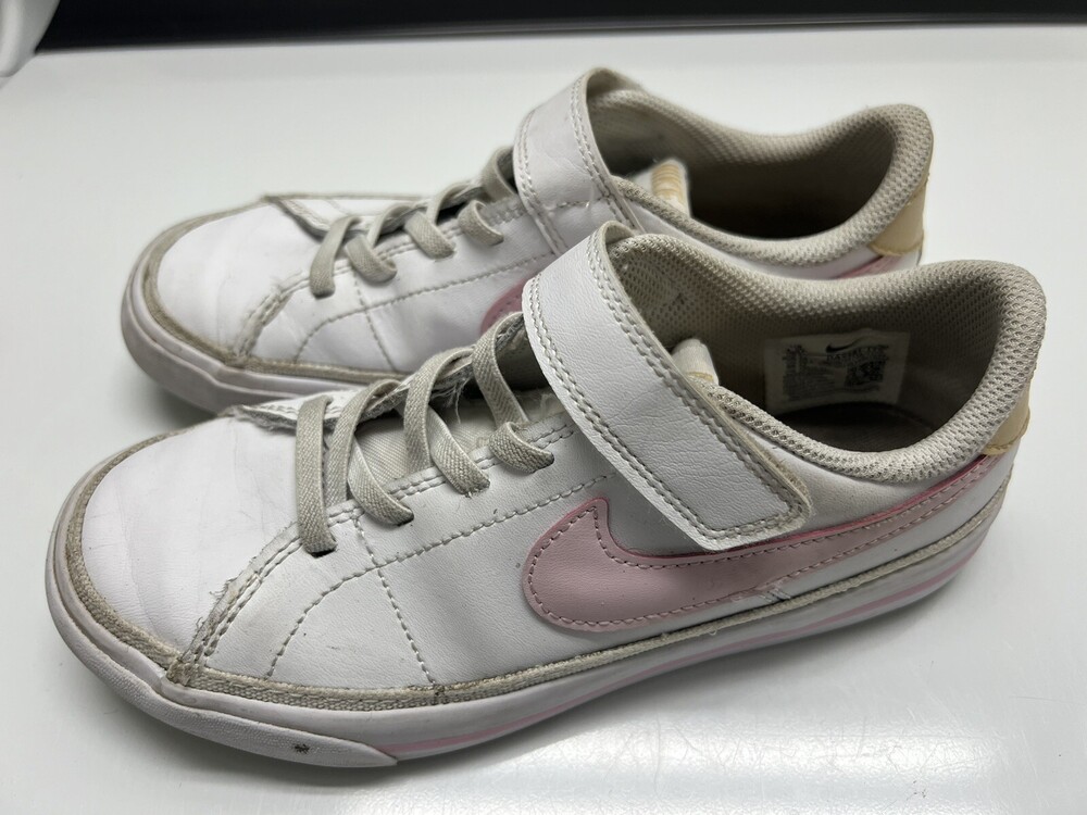 Nike Court Legacy Shoes White Pink Kids Size 1.5Y